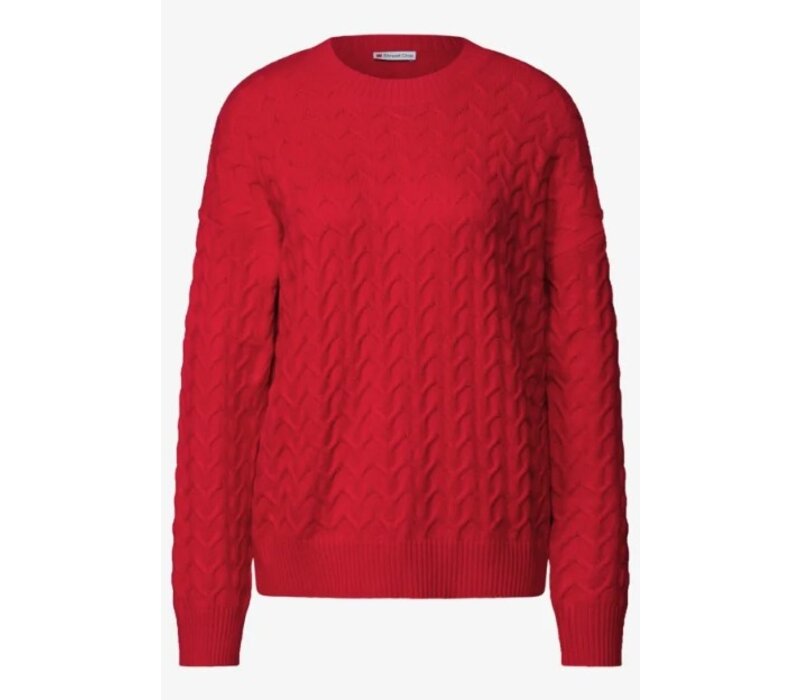 Street One Cosy Structure Sweater Racing Red