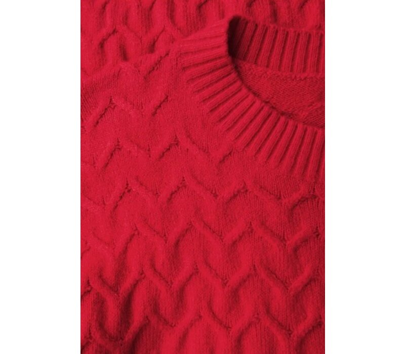 Street One Cosy Structure Sweater Racing Red