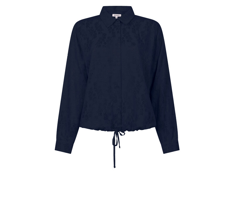 Zoso Woven Blouse Navy