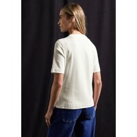 Street One Rib Turtle Neck Shirt Off White