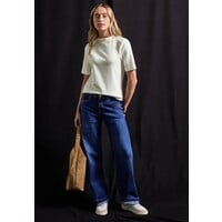 Street One Rib Turtle Neck Shirt Off White