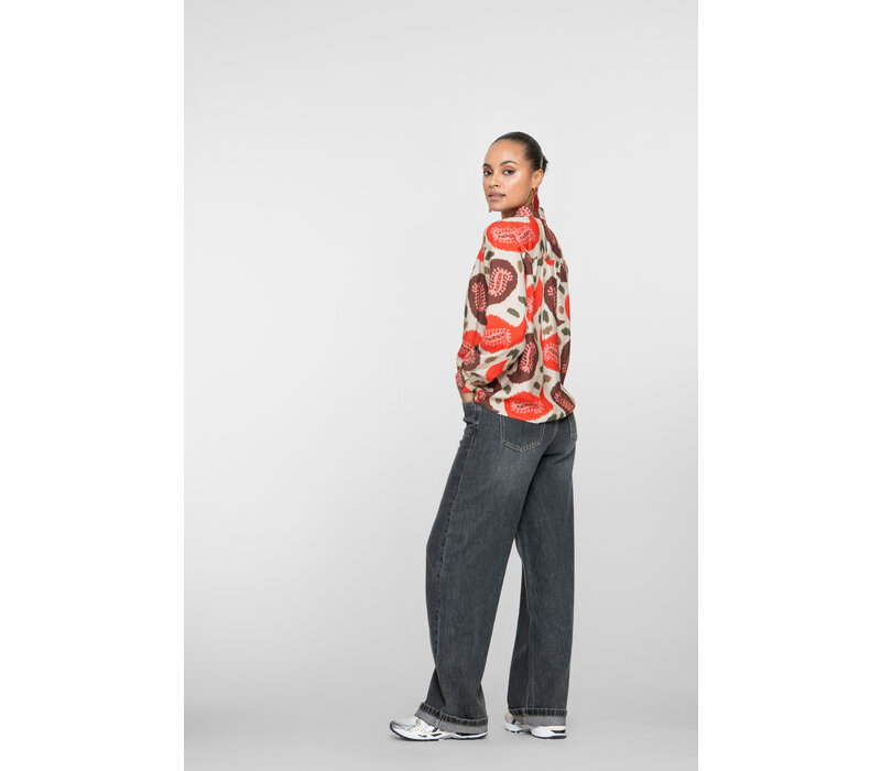 Geisha Blouse Print Red