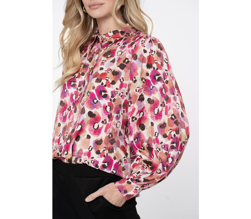 Geisha Blouse Animal Pink