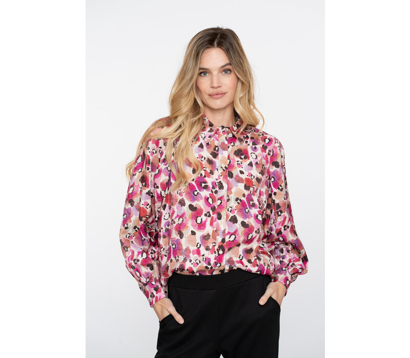 Geisha Blouse Animal Pink