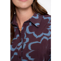 Geisha Blouse Print Blue