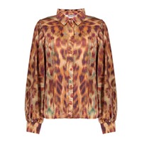 Geisha Blouse Print Brown