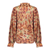 Geisha Blouse Print Brown