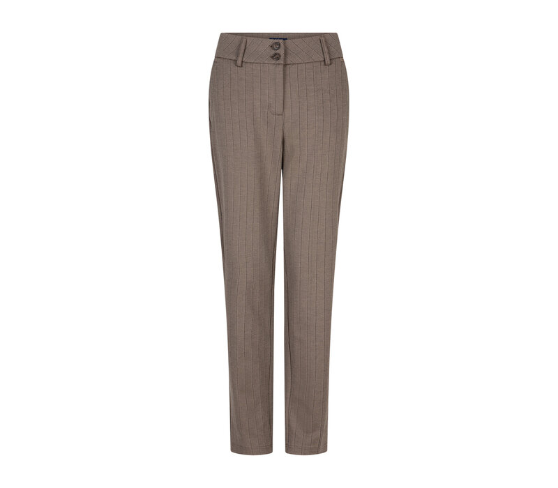Red Button Diana Punta Pinstripe Warm Taupe