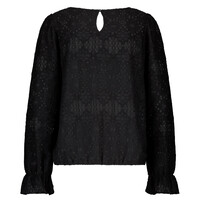 Red Button Top Ajour Black