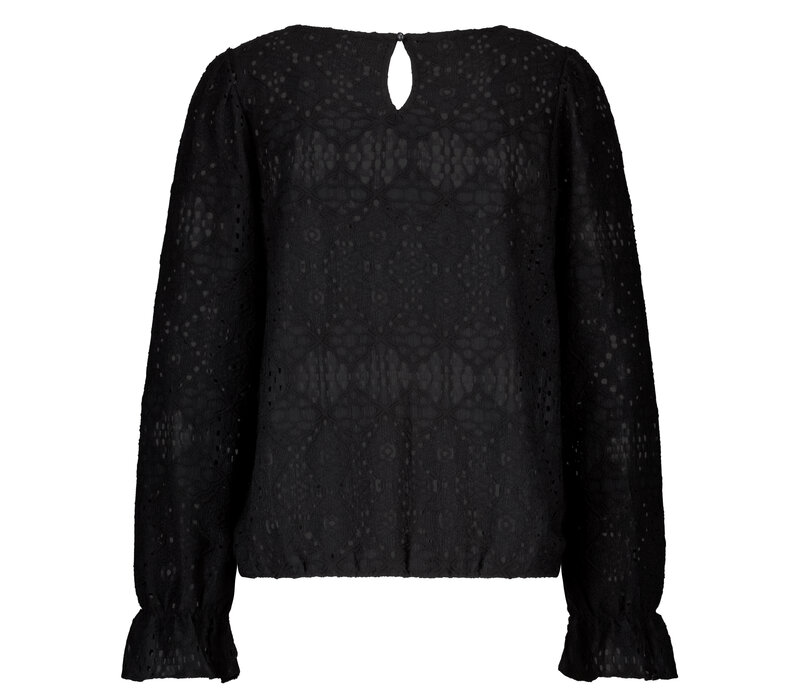 Red Button Top Ajour Black