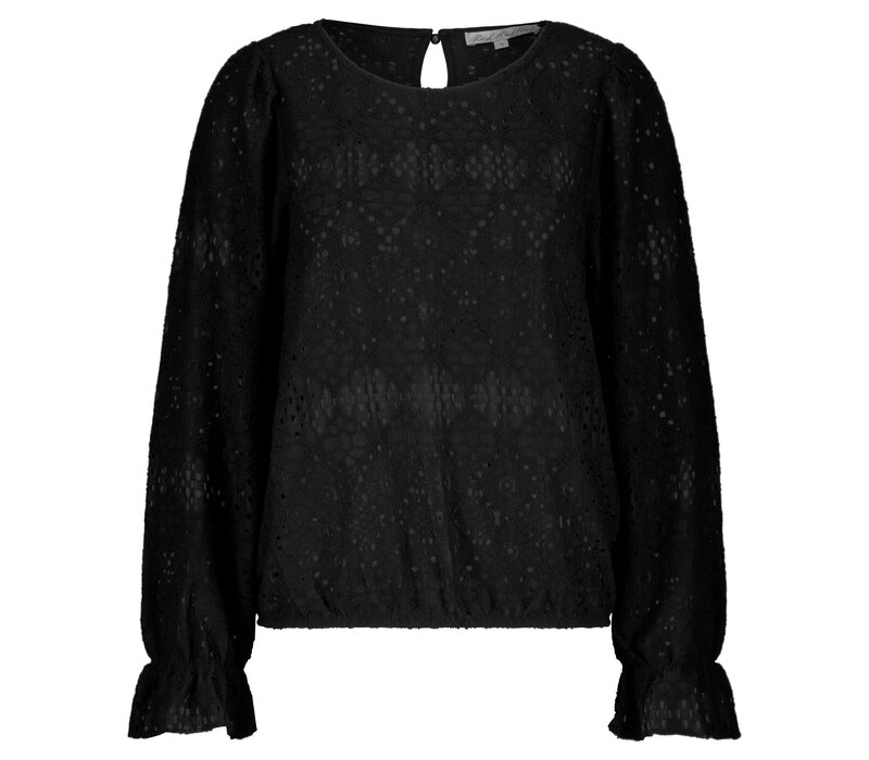 Red Button Top Ajour Black