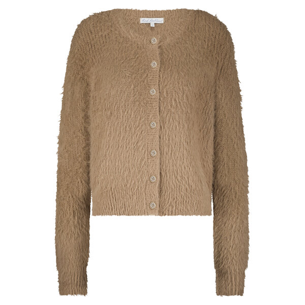 Red Button Cardigan Fuzzy 