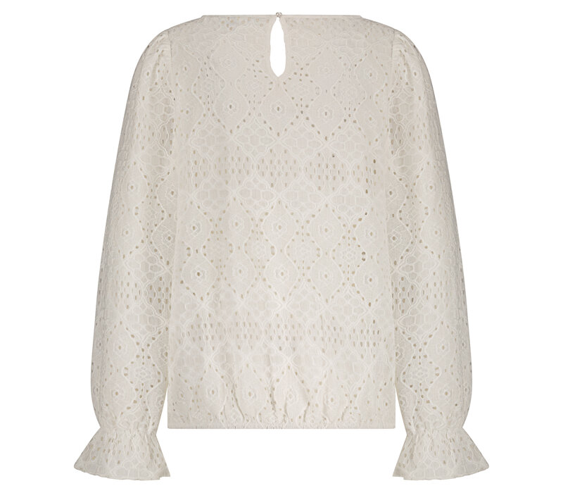 Red Button Top Ajour Off White