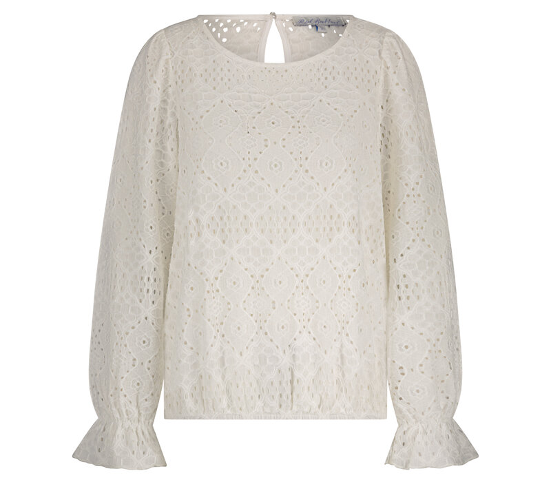 Red Button Top Ajour Off White