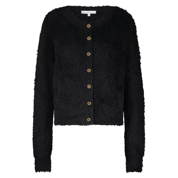 Red Button Cardigan Fuzzy 