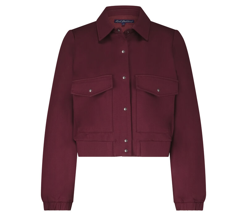 Red Button Bomber Jacket Punta Ruby