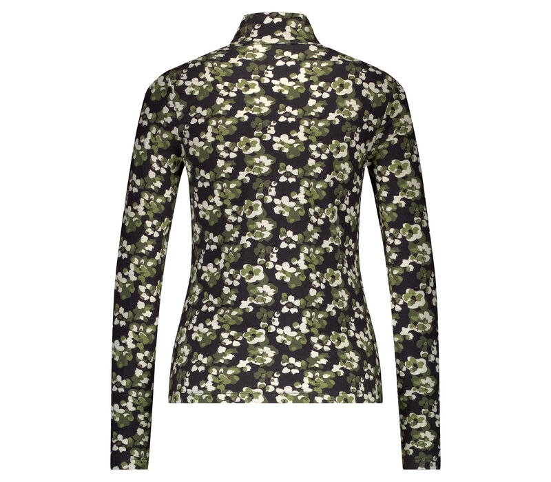 Red Button Rolinde Flower Print Khaki