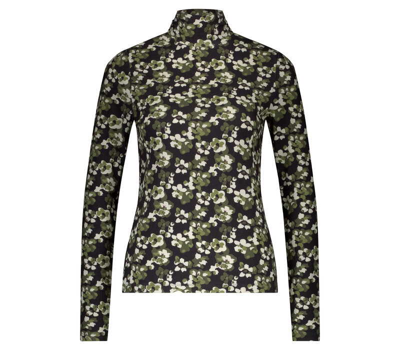 Red Button Rolinde Flower Print Khaki