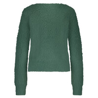 Red Button Cardigan Fuzzy Pine