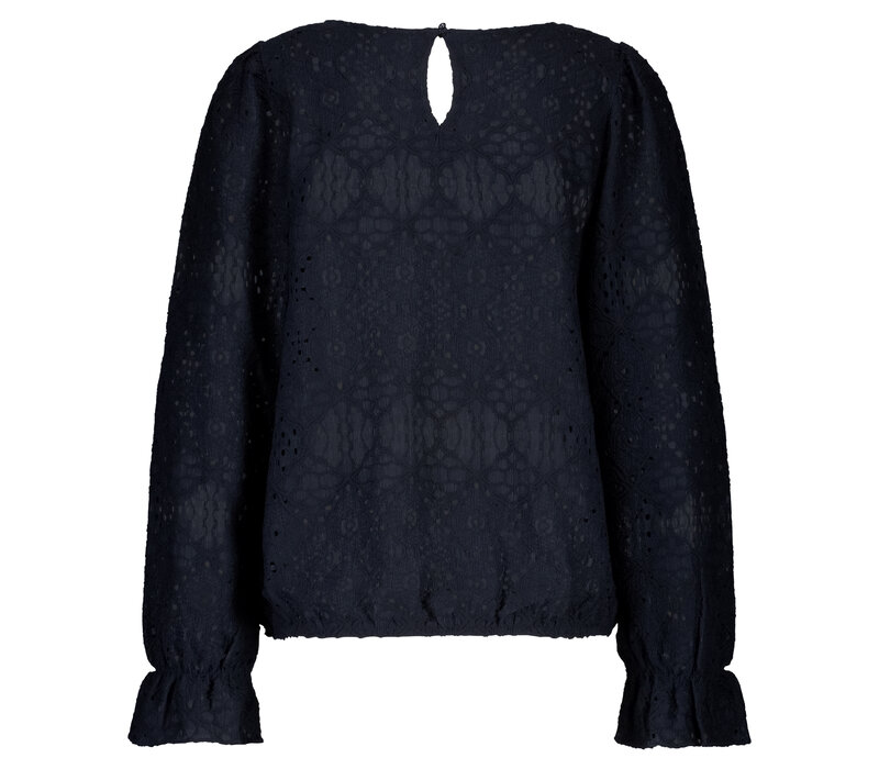 Red Button Top Ajour Navy