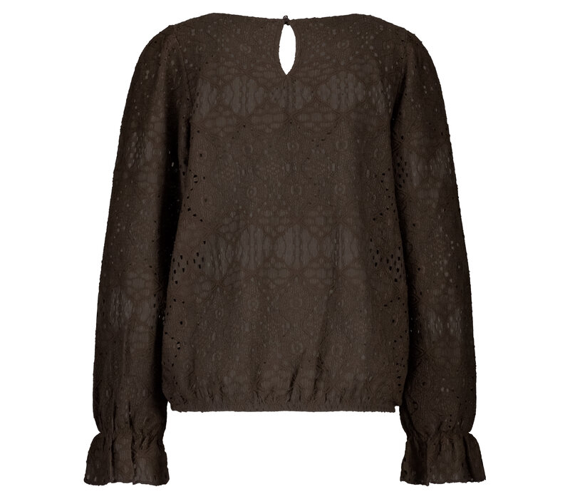 Red Button Top Ajour Brown