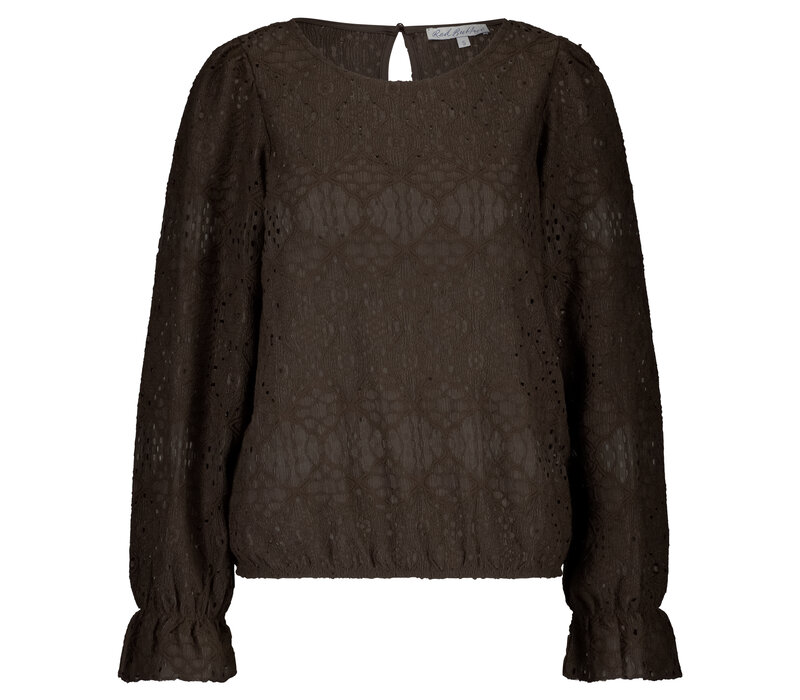 Red Button Top Ajour Brown