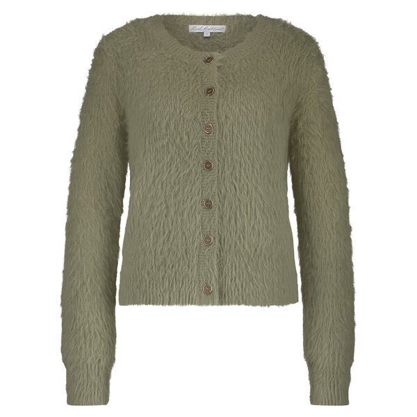 Red Button Cardigan Fuzzy 