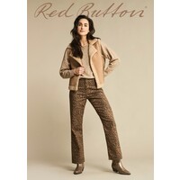 Red Button Teddy Gilet Almond