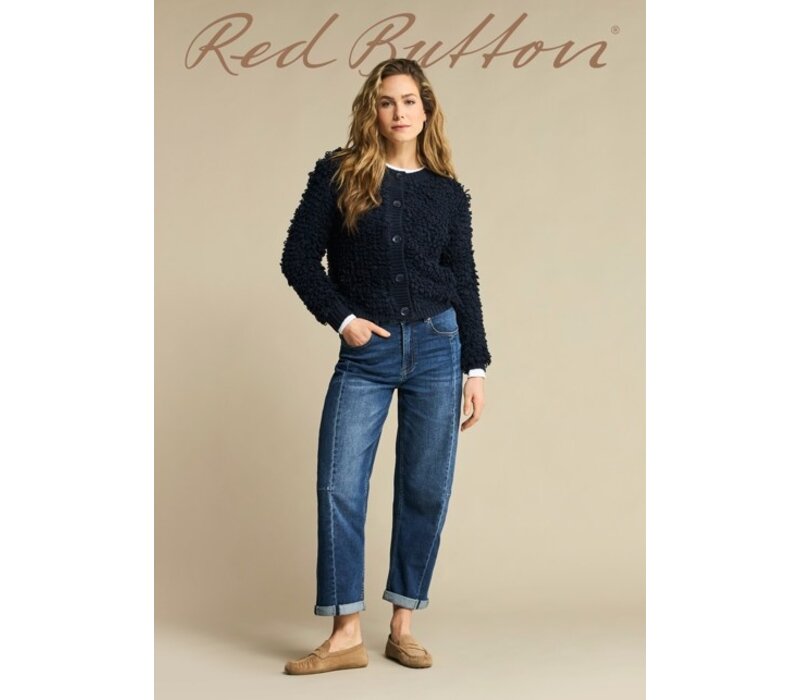 Red Button Jacket Loops Indigo