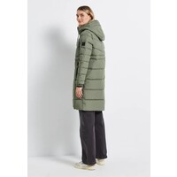 Street One Long Quilted Jacket Teflon Lichen Green