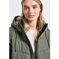 Street One Long Quilted Jacket Teflon Lichen Green