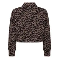 Zoso Print Travel Jacket Mocha Navy