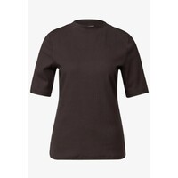 Street One Rib Turtle Neck Shirt Deep Roast Brown