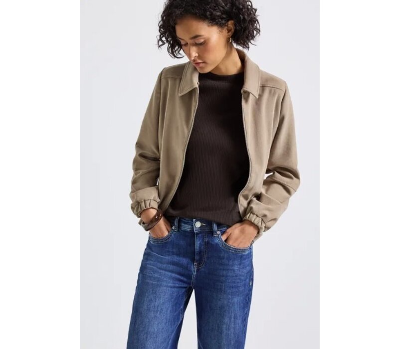 Street One Rib Turtle Neck Shirt Deep Roast Brown