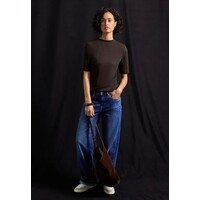 Street One Rib Turtle Neck Shirt Deep Roast Brown