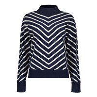 Geisha Pull Stripes Turtleneck Navy