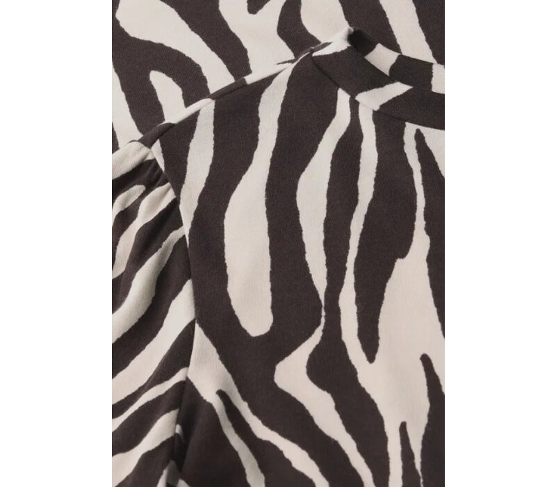 Street One Printed Basic Shirt Deep Roast Brown