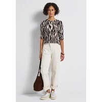 Street One Printed Basic Shirt Deep Roast Brown