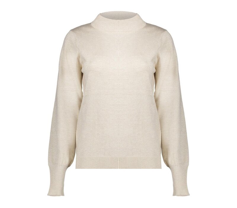 Geisha Pullover Basic Turtle Lurex Off/White