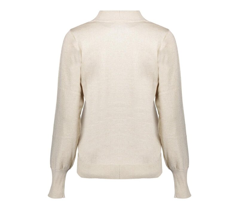 Geisha Pullover Basic Turtle Lurex Off/White