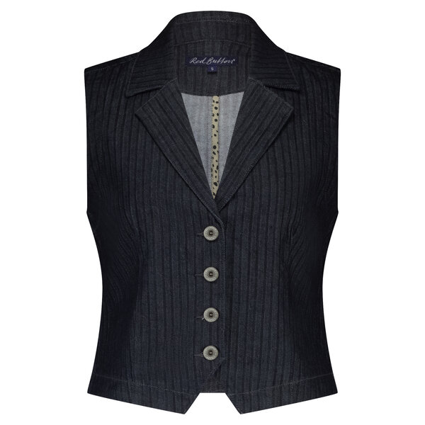 Red Button Gilet Stripe  Red Button Gilet Stripe
