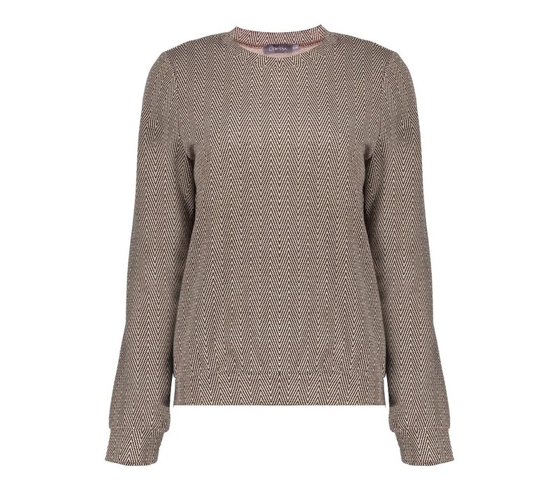 Geisha Top Jacquard Brown Gold