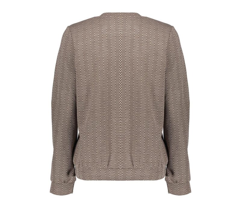 Geisha Top Jacquard Brown Gold