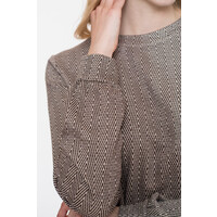 Geisha Top Jacquard Brown Gold