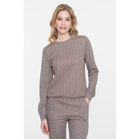 Geisha Top Jacquard Brown Gold