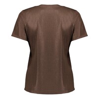 Geisha T-shirt Neck Foil Dark Brown