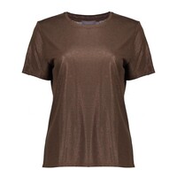 Geisha T-shirt Neck Foil Dark Brown