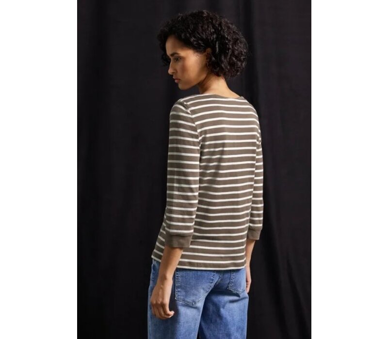 Street One Basic U-Boat Shirt Silk Brown