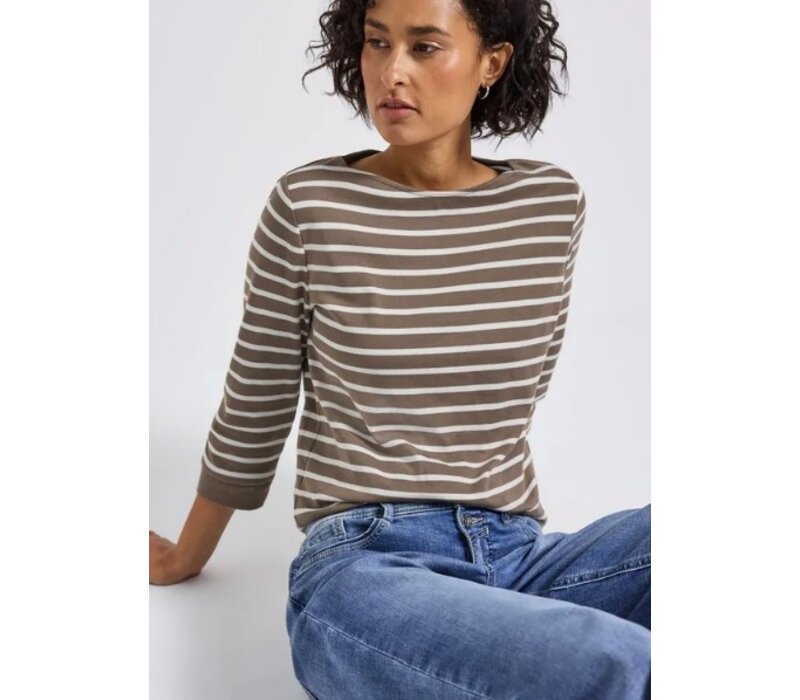 Street One Basic U-Boat Shirt Silk Brown