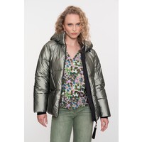 Geisha Jacket Metallic Short Soft Green Metallic